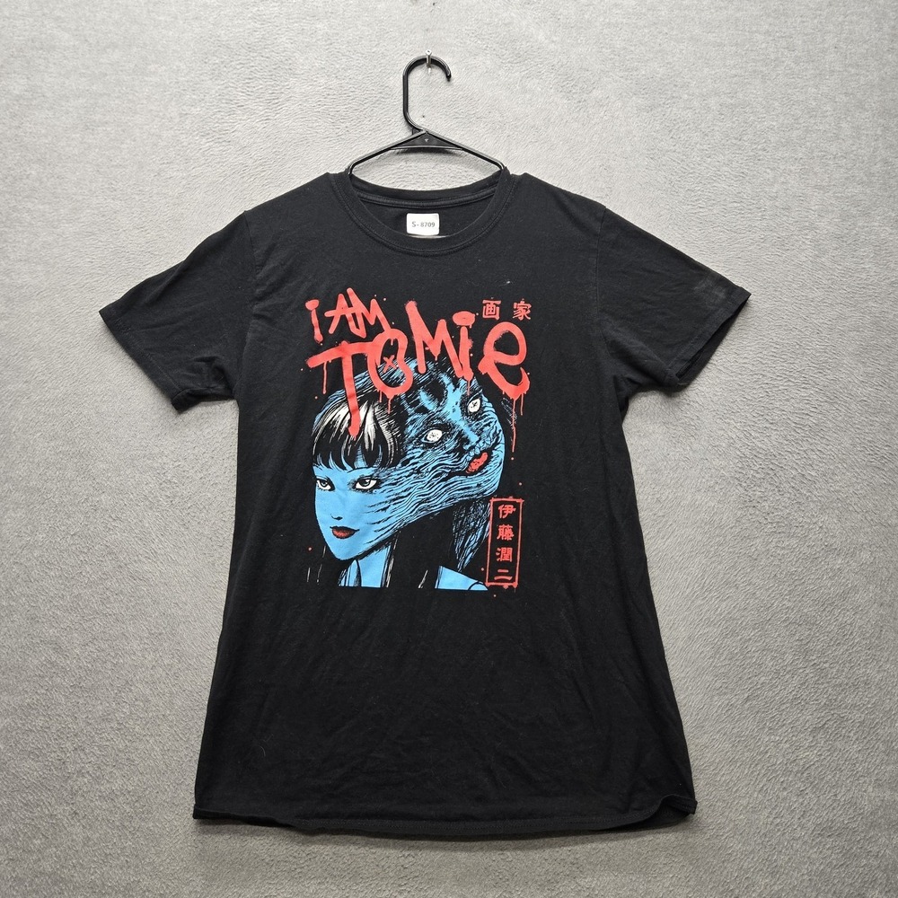 Junji Ito‎ Men Shirt M Black Graphic Horror Manga I Am Tomie Anime